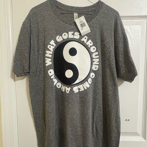 Yin Yang Gray Graphic T-Shirt